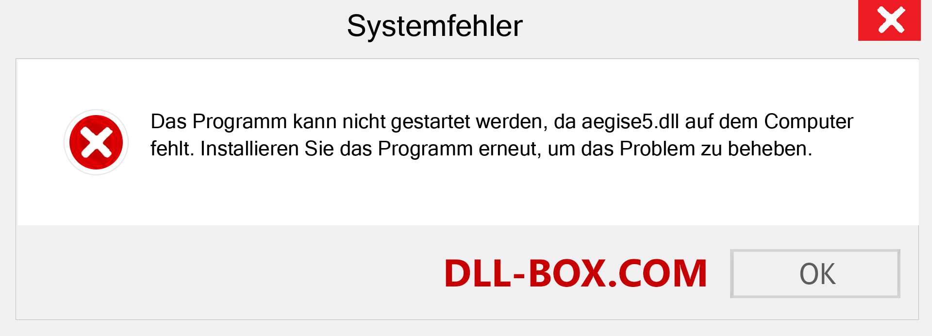 aegise5.dll-Datei fehlt?. Download für Windows 7, 8, 10 - Fix aegise5 dll Missing Error unter Windows, Fotos, Bildern