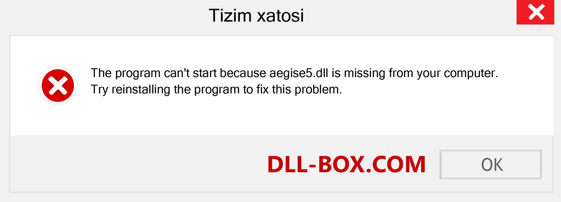 aegise5.dll fayli yo'qolganmi?. Windows 7, 8, 10 uchun yuklab olish - Windowsda aegise5 dll etishmayotgan xatoni tuzating, rasmlar, rasmlar